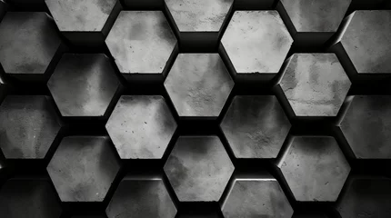 Tapeten Gray concrete block Geometric Pattern Architecture details © Oksa Art