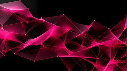 Plexus Pink Black Background Digital Desktop Wallpaper HD 4k Network Nodes Lines	