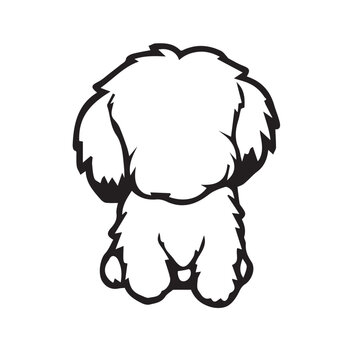 child drawing. illustration of dog on isolated white background in a vector design and illustration. vector icon .