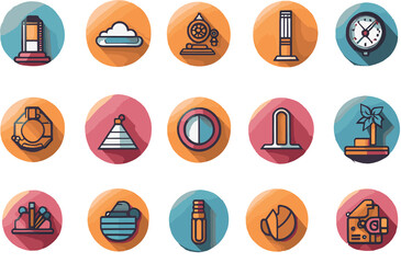 Set  outline icons 