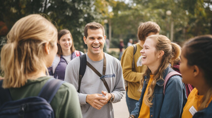 A group of Christians engaged in a mission trip, serving others with compassion, spiritual practices of Christians, bokeh
