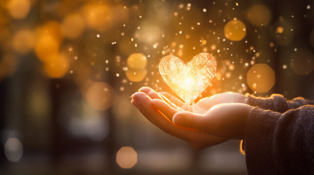 A hand extended in love and support, embodying Christian kindness with comforting bokeh, spiritual practices of Christians, bokeh