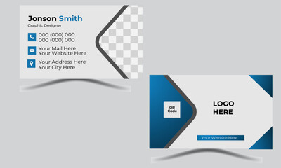 .Creative and luxury  business card and pattern elegant corporate visiting card, name card, corporate business card design with mockup and vector illustration.