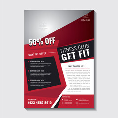 Fitness Gym Flyer Template, fitness body building, and gym flyer A4 size template