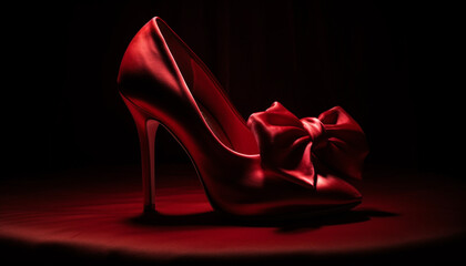 Fashion shoe elegance, high heels sensuality, women glamour clothing shiny beauty luxury femininity generated by AI