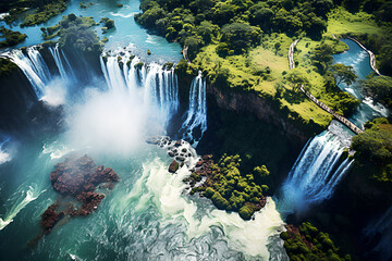 Iguazu Falls vue du ciel
