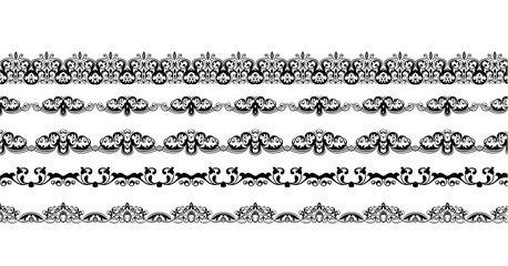 Vector set of border elements and page decoration elements. border decoration elements patterns