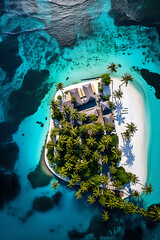 Maldives islands vue du ciel