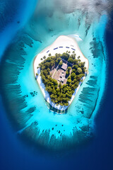 Maldives islands vue du ciel