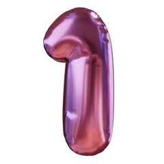 Number 1-shaped balloons