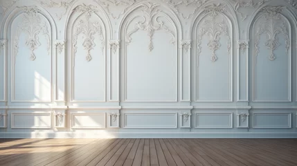 Fotobehang interior of a manor, white interior background  © kiddsgn