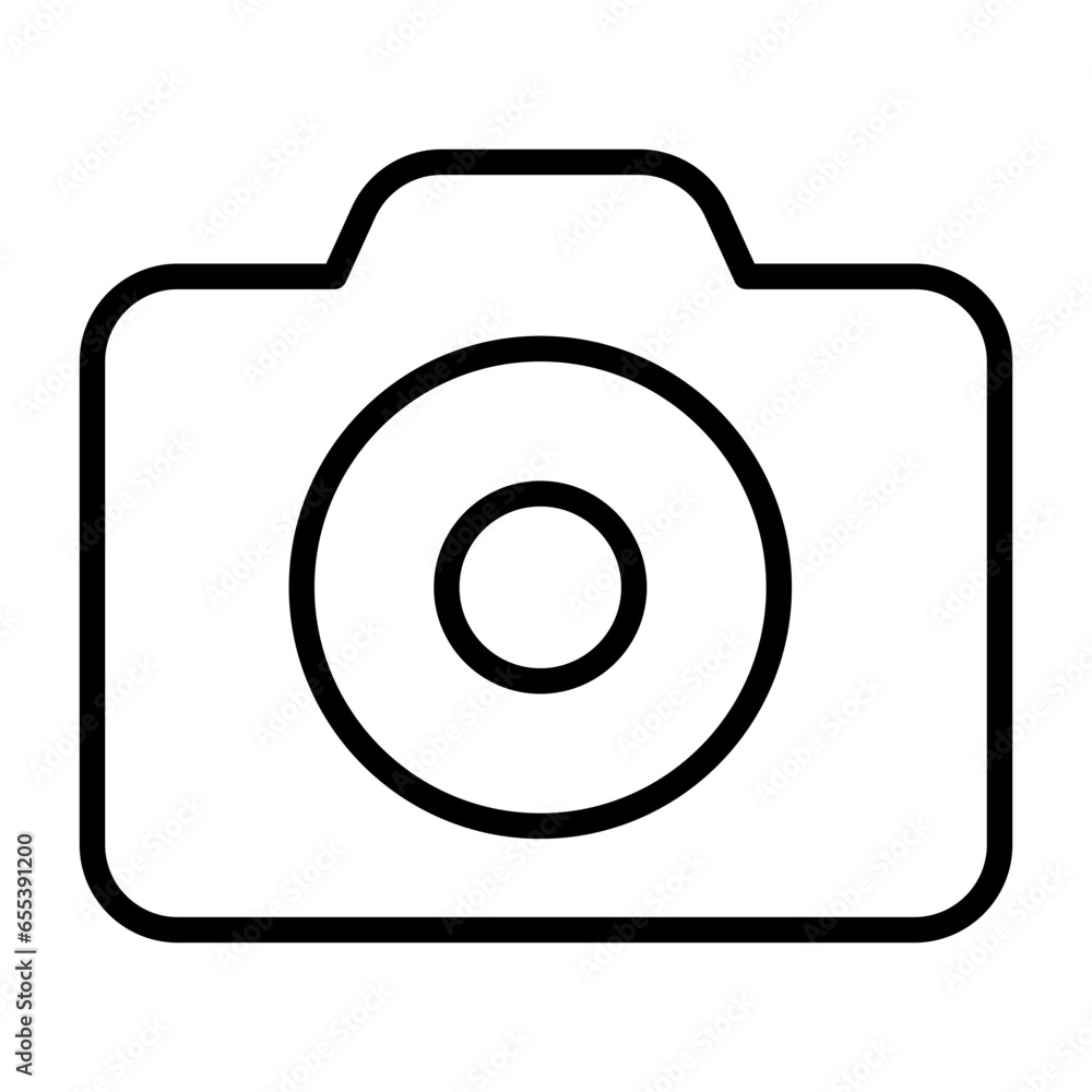 Wall mural Outline Photo Camera icon