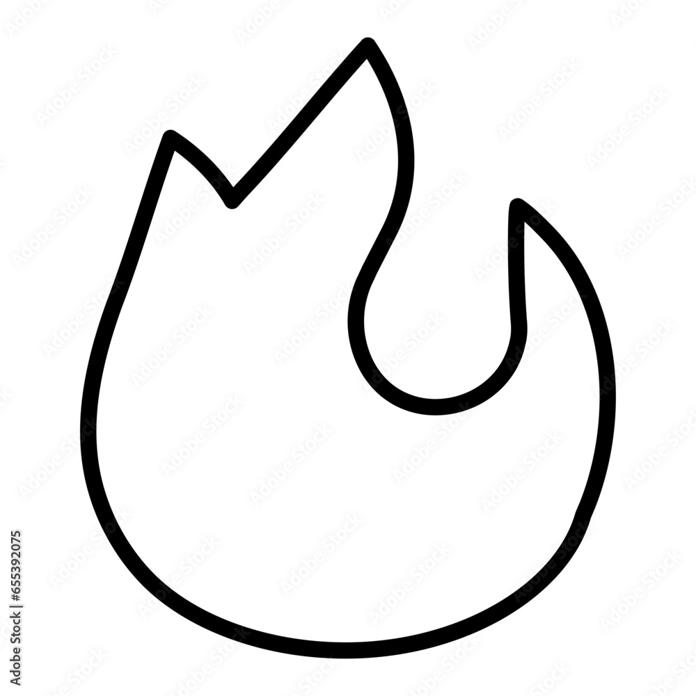 Canvas Prints Outline Fire icon