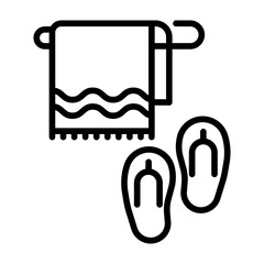 Outline Bath towel icon