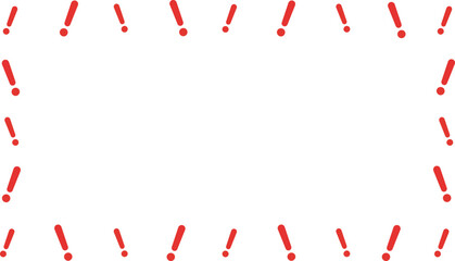 びっくりマークのシンプルなフレーム_4Kサイズ