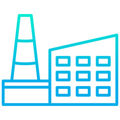 Outline gradient Factory icon