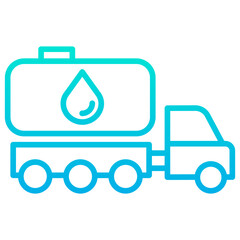 Outline gradient Oil tank icon