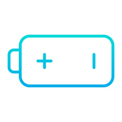 Fototapeta premium Outline gradient Battery icon