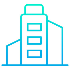 Obraz premium Outline gradient Building icon