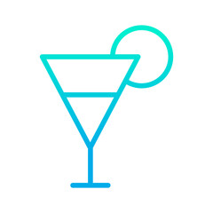 Outline gradient Mocktail icon