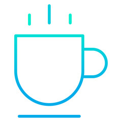 Outline gradient Tea cup icon