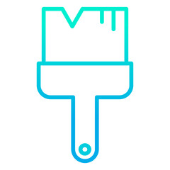 Outline gradient Paint Brush icon