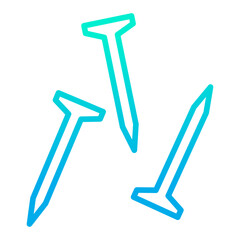 Outline gradient Nails icon
