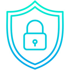 Outline gradient Dollar Security icon