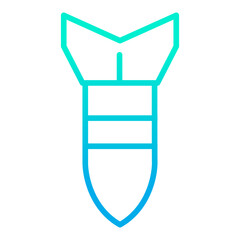 Outline gradient Atom bomb icon