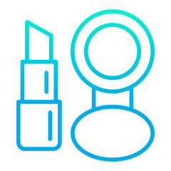 Outline gradient Lipstick mirror icon