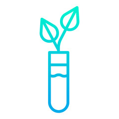 Outline gradient Lab Tube plant icon