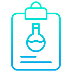 Outline gradient Notes flask icon