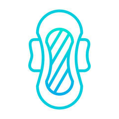 Outline gradient sanitary Pad icon