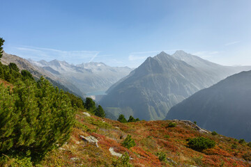 Herbst in den Bergen des Zillertal im schönen Tirol