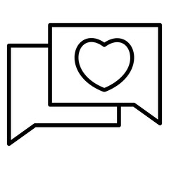 Outline Love Talk icon