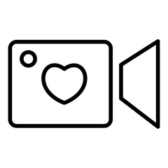 Outline Valentin Video icon