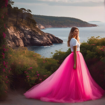 glamourous tull skirt pastel colored