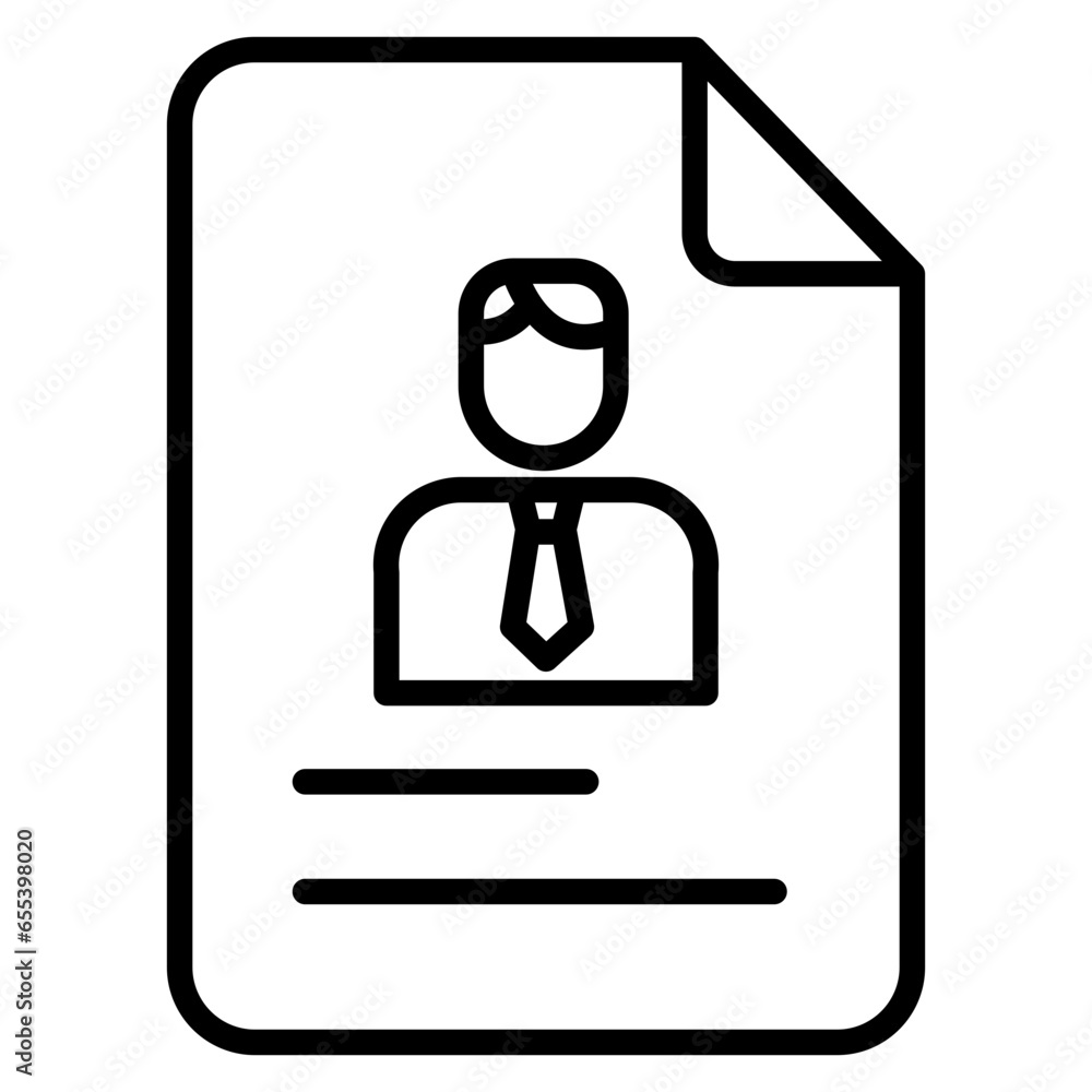 Canvas Prints outline profile document icon