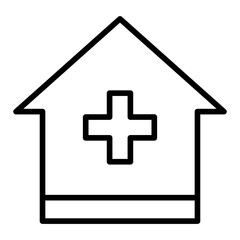 Obraz premium Outline Medicine Clinic icon