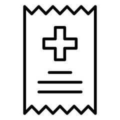 Outline Medical Bill icon