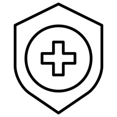 Outline Medical Shield icon