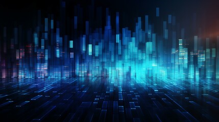 Abstract digital background. Data universe illustration. Ideal for depicting network abilities, technological processes, digital storages, science, education, etc.