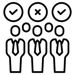 Outline Customer Group opinion icon