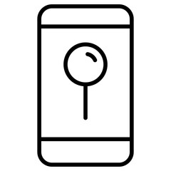 Outline Mobile Pin map icon