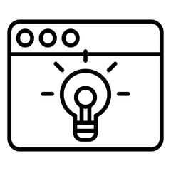 Outline website bulb icon