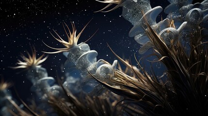 3D illustration of abstract geometric composition,digital art works. Computer generated graphics.