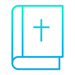 Obraz premium Outline gradient Bible icon