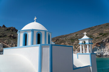 Domes in Church of Agios Nikolaos in Milos