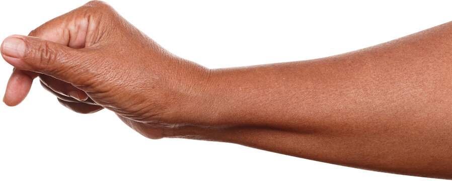 Female hand picking up