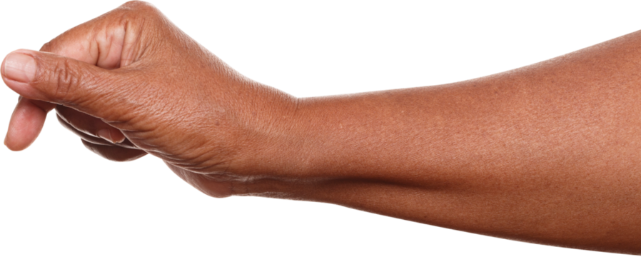 Female hand picking up